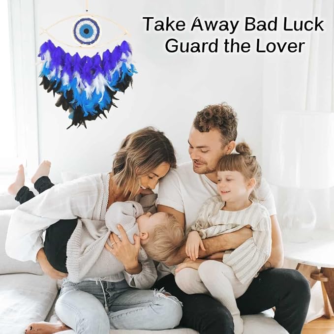 Holmgren Evil Eye Dream Catcher, Blue Wall Hanging Decor