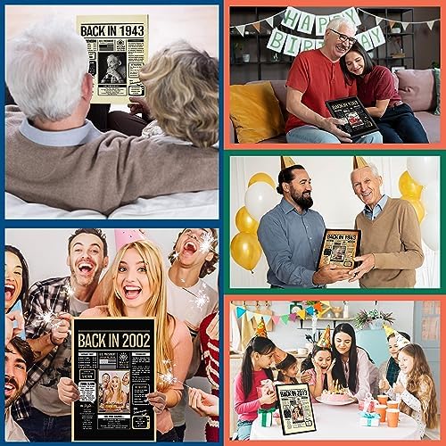 Personalized 50 year old birthday gifts - Back in 1975 Poster - Centerpiece Table Decorations 50th Birthday Party - Custom Born in 1975 Newspaper Vintage Poster for Men, Women