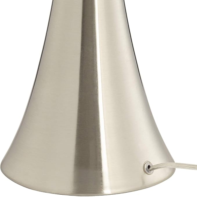 Rachel 28" Tall Table Lamps Set of 2 Silver Column Pull Chain Modern