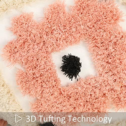 Merrycolor Boho Lumbar Pillow Covers 12×20 Tufted Pink Throw Pillow Covers with Tassels Modern Accent Bohemain Small Decorative Pillows for Bed Couch Sofa