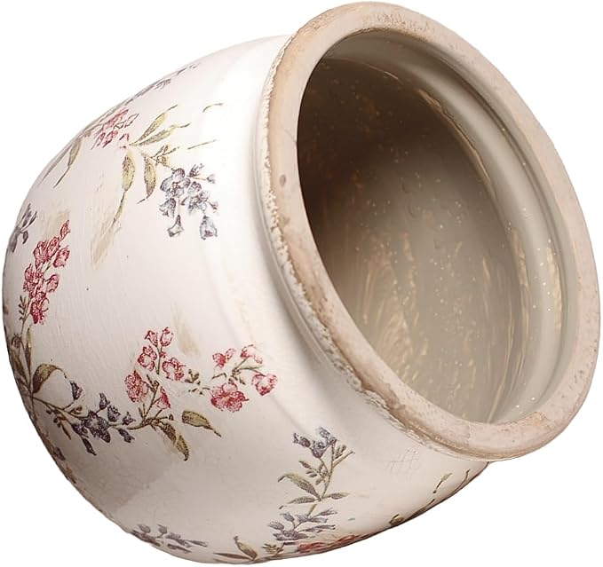 Xiaan Jiaju Flower Pots, Vintage Antique Ceramic Planters for Indoor Plants | 6.29" Decorative Vase & Plant Pots With Drainage, French Country Home Room Decor, Gardening & Housewarming Gifts