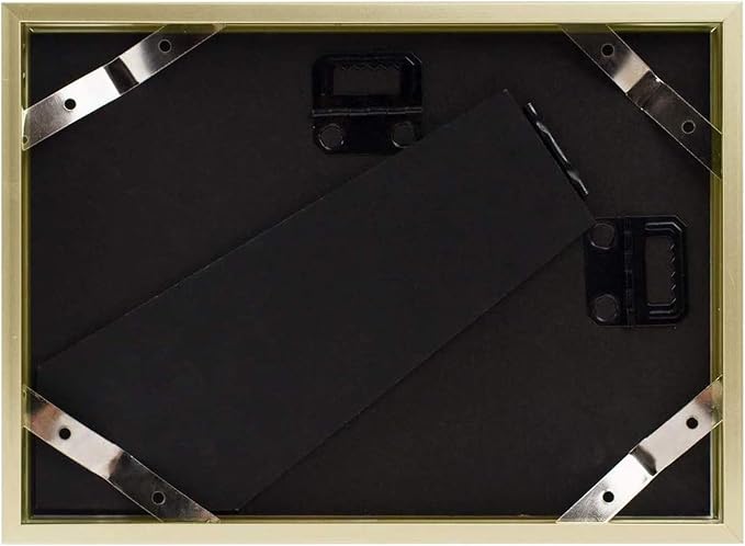 Frametory 2 Pack 5x7 Aluminum Frame with Mat for 4x6 Photo, Gold