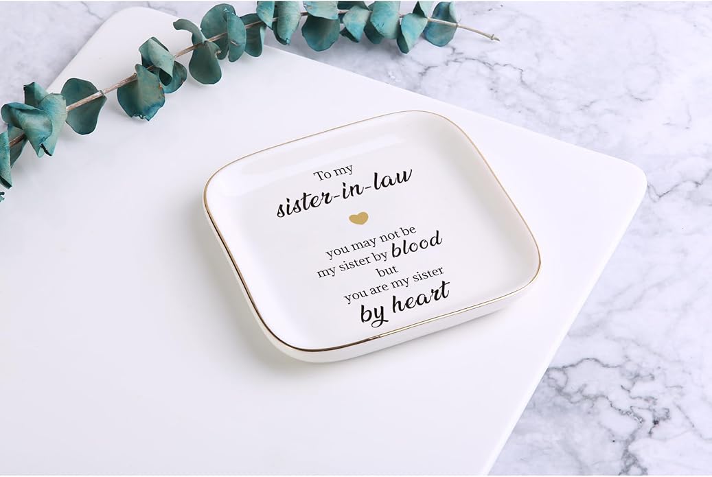 Ring Dish Jewelry Tray for Friend Mom Sister Maid of Honor,Birthday Mother's Day Christmas Gifts