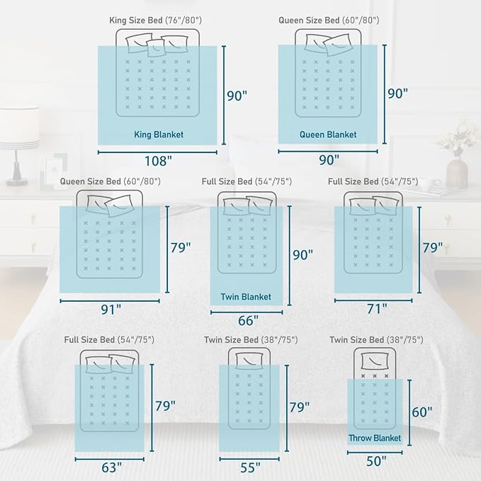 KAWAHOME Summer Sweatshirt Blanket for Bed Lightweight Soft Thin, 71" × 79" | Breathable Jersey Blankets for Hot Sleepers in Air-Conditioned Room, Home Decor Holiday Gift, Heather Grey