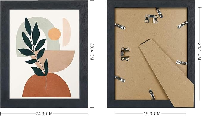 Q.Hou 8x10 Picture Frame Black Photo Frames Packs 4 with High Difinition Glass for Tabletop or Wall Decor (QH-PF8X10-BK)