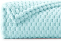 BEDELITE Cloud Blue Twin Blanket for Couch, Soft Cozy Gift for Women, 60*80 | 3D Jacquard Decorative Fleece Blanket, Super Soft Plush Throws, Cute Birthday Gift for Women & Men, Suitable for All Seasons