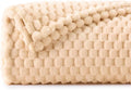BEDELITE Blush Sand Twin Blanket for Couch, Soft Cozy Gift for Women, 60*80 | 3D Jacquard Decorative Fleece Blanket, Super Soft Plush Throws, Cute Birthday Gift for Women & Men, Suitable for All Seasons