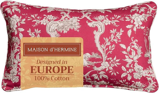 Maison d' Hermine Throw Pillow Covers 100% Cotton (12" x 20" - Pack of 1)