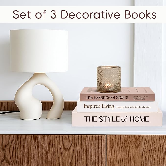 XKDOUS 3 Pack Decorative Books for Home Decor Coffee Table Faux Book Boxes