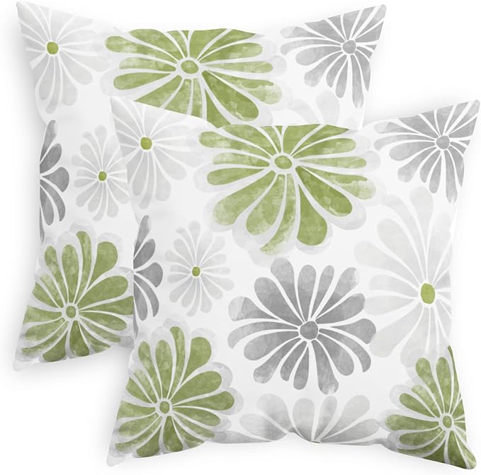 CaliTime Decorative Couch Throw Pillow Covers, 20 X 20 Inches, Sage Green