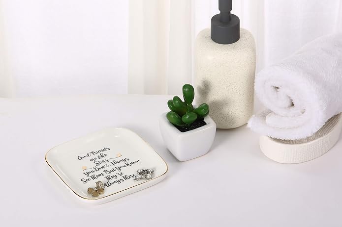 Ring Dish Jewelry Tray for Friend Mom Sister Maid of Honor,Birthday Mother's Day Christmas Gifts
