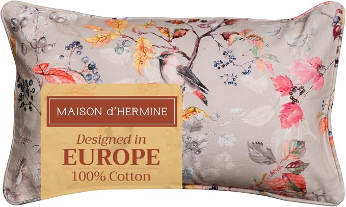 Maison d' Hermine Throw Pillow Covers 100% Cotton (12" x 20" - Pack of 1)