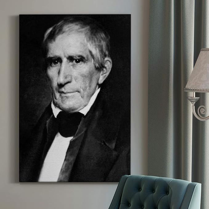 Renditions Gallery William Henry Harrison Presidental Portrait Wall Art, Premium Gallery Wrapped Canvas Decor, Ready to Hang, 18 in H x 12 in W, Made in America Print Artwork