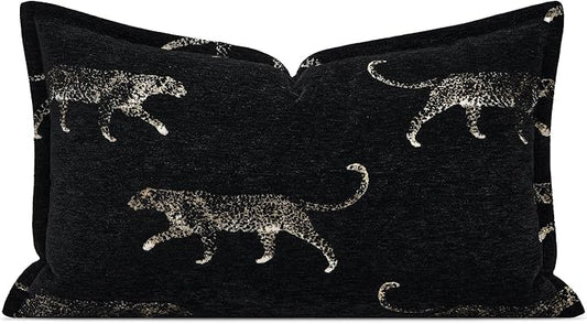 Lumbar Pillow Cushion Cover 12x20, Double Sided Cheetah Pattern Throw Pillow Covers with Hidden Zipper, Leopard Pillow Covers for Bed Couch Sofa Living Room Bedroom