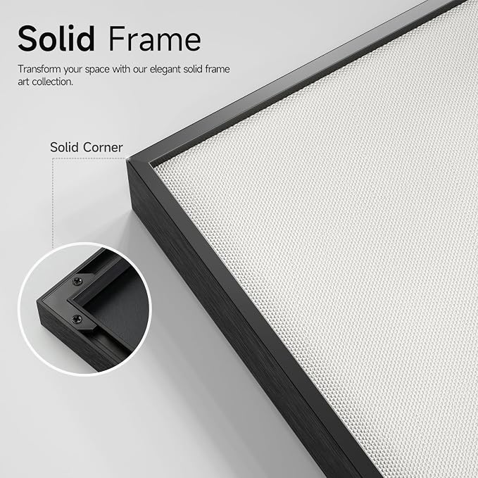 Framed Black White Gray Abstract Wall Art, 3 Piece Canvas Prints 16x24 In | Modern Minimalist Artwork, Solid Frames, Abstract Paintings, Neutral Pictures, Living Room Bedroom Office Hallway Wall Decor