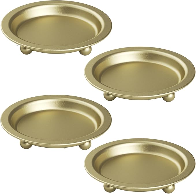 Candle Holder, Round Tray for up to 2.8 Inch Pillar & Ball Candles