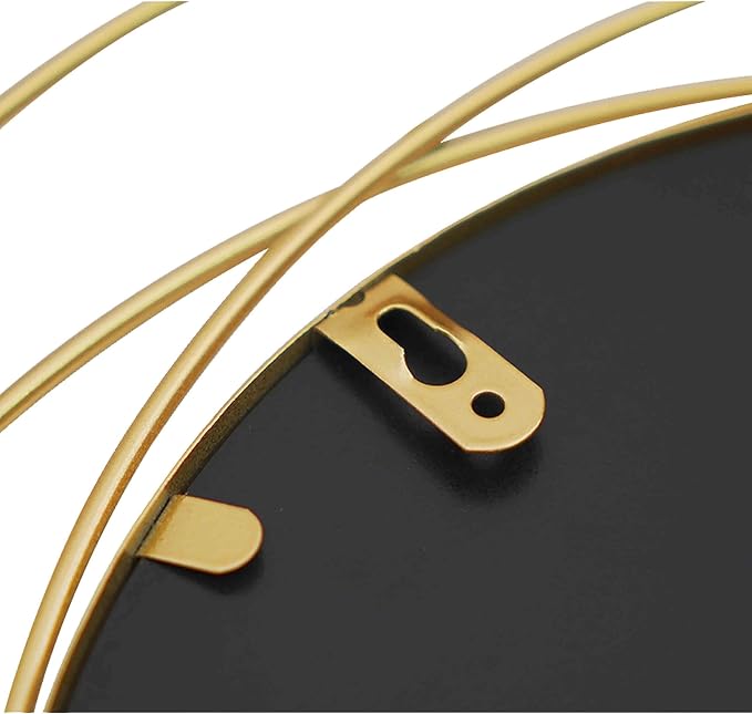 2 Set Circle Mirrors for Wall Decor Living Room Bedroom Entryway | Metal Round Mirror Decorative Hanging Mirrors Sun Bohemian Geometric Accent Sculpture Gold 15.7 in