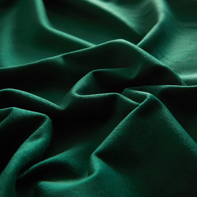 JUSPURBET 12x20 Lumbar Velvet Throw Pillow Covers Set of 2,Dark Green
