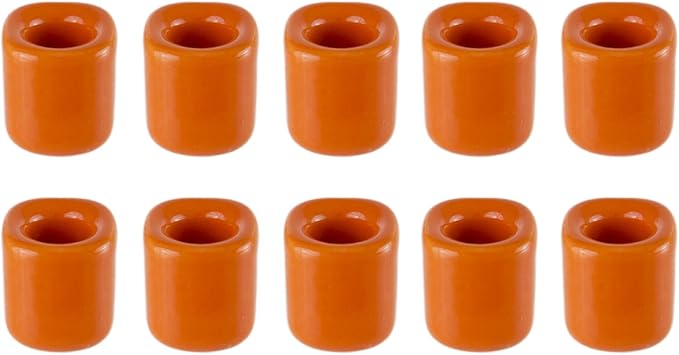 Mega Candles 10 pcs Orange Ceramic Chime Ritual Spell Candle Holders, Great for Casting Chimes, Rituals, Spells, Vigil, Witchcraft, Wiccan Supplies & More