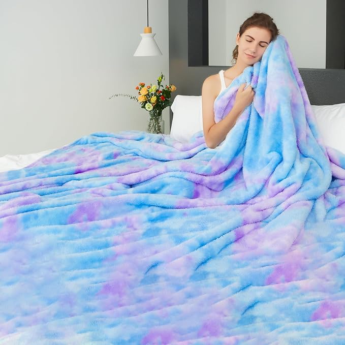 MUGD Blankets Fuzzy Soft Fleece Throw Blanket Cozy Soft Warm Throw Blanket for Bed
