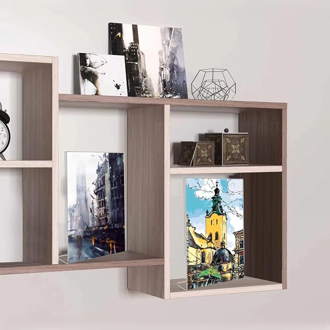 8.5x11 Acrylic Picture Frames, Set Of 6 Clear Acrylic Frameless Transparent Frame Gift for Desktop Display, Vertical Standing Picture or Display Sign Holder with Inserts for Home Office