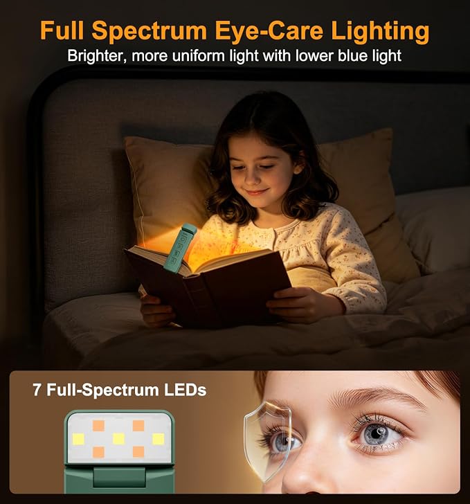 Gritin 2026 Gen 2 Rechargeable Book Light,2-in-1 Reading Light & Flashlight