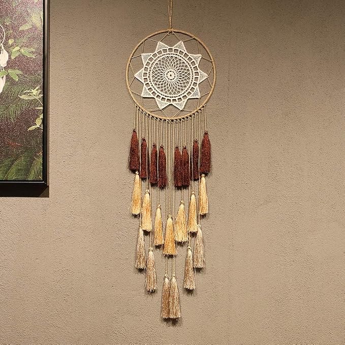Artilady Macrame Dream Catcher Wall Hanging, Large Boho Room Decor