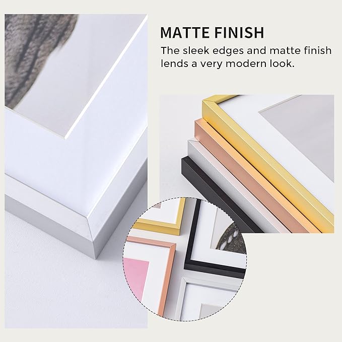 Fun Memories 11x14 Premium Metal Picture Frame - 11x14 Aluminum Photo Frames with 8x10 Mat, and Hanging Hardware - Ideal for Wall or Tabletop Display - Set of 3 - Sliver