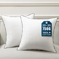 Phantoscope 20x20 Pillow Inserts - Throw Pillow Inserts with 100% Cotton Jacquard Cover - 20 Inch Bed and Couch Pillows Square Form Throw Pillows, Pack of 2