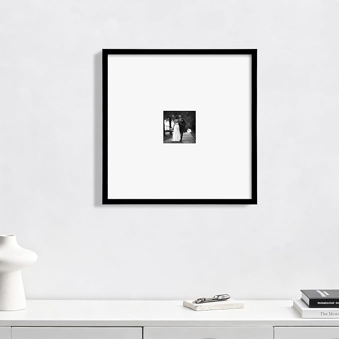 eletecpro 16x16 Picture Frame Set of 6, Display 4x4 with Mat | Bulk Frames, Wall Decor, Lightweight & Sturdy, High-clarity Acrylic, Ready to Hang