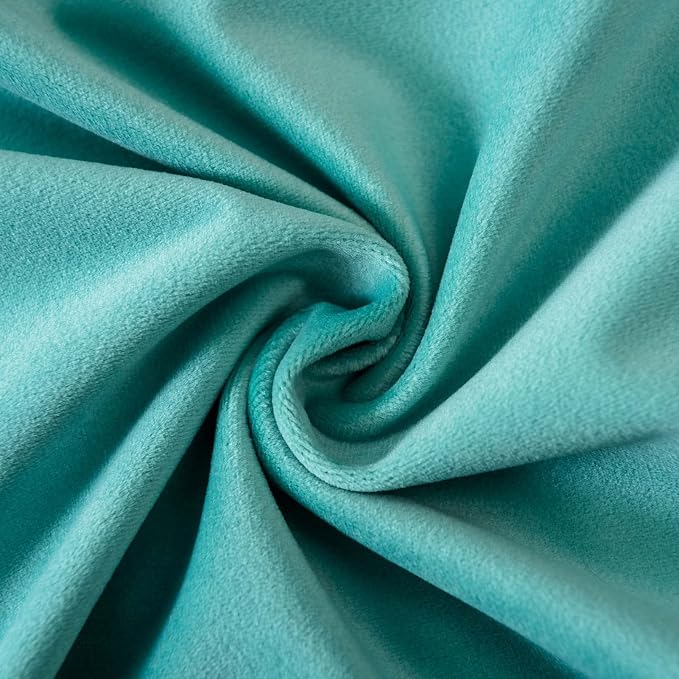 JUSPURBET 16x24 Lumbar Velvet Throw Pillow Covers Set of 2,Teal Green