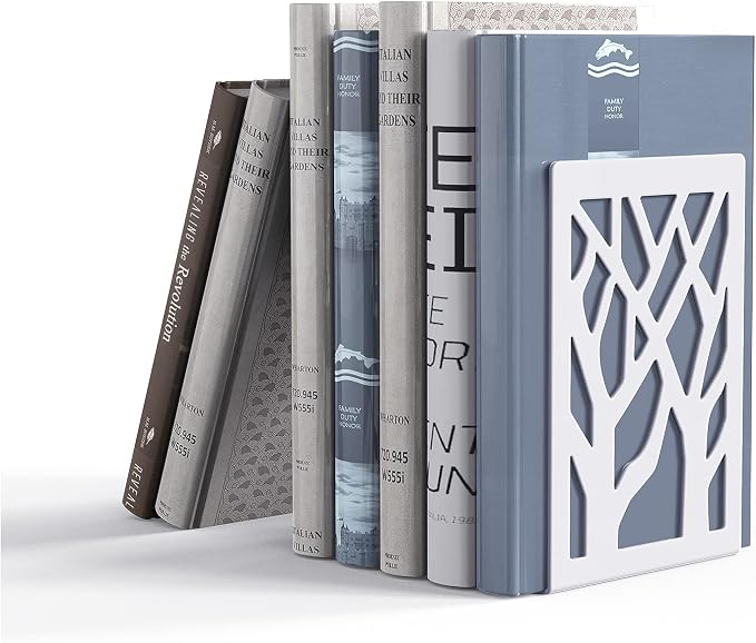 BookEnds Decorative Metal Heavy Duty Book End Supports for Bookrack Desk