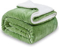 SOCHOW Sherpa Fleece Throw Blanket, Sage Green, 50x60 inches | Double-Sided Super Soft Luxurious Plush Blanket Throw Size