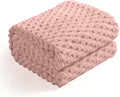 Excervent Hexagon Jacquard Throw Blanket for Bed, 50x70 Inches, Grey Pink | Decorative Fuzzy Flannel Fleece Throw Blanket for Sofa Bed Couch, Super Soft Cozy, Suitable for All Seasons