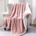 SOCHOW Sherpa Fleece Throw Blanket, Dusty Pink, 60x80 inches | Double-Sided Super Soft Luxurious Plush Blanket Twin Size