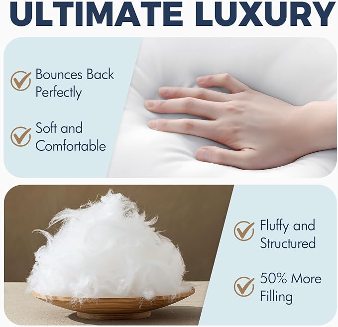 MIULEE 12x20 Pillow Inserts, Fluffy Down Alternative Filling Pack of 2 | Ultra Soft Lumbar Throw Pillows for Sofa Couch Bed,Fluffy and Structured Filling for long-lasting shaping, Pipe Design