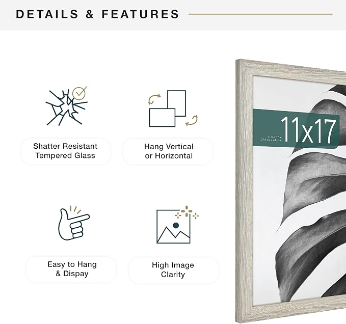 MCS Studio Gallery Frame Gray Woodgrain, 1-Pack
