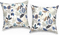 Outdoor Throw Pillow Covers 18”x18”, Decorative Pillow Covers for Patio Furniture, Modern Cushion Cases for Garden Couch Home Sofa Bed Office Chair, Pack of 2, Breeze Leaves Beige