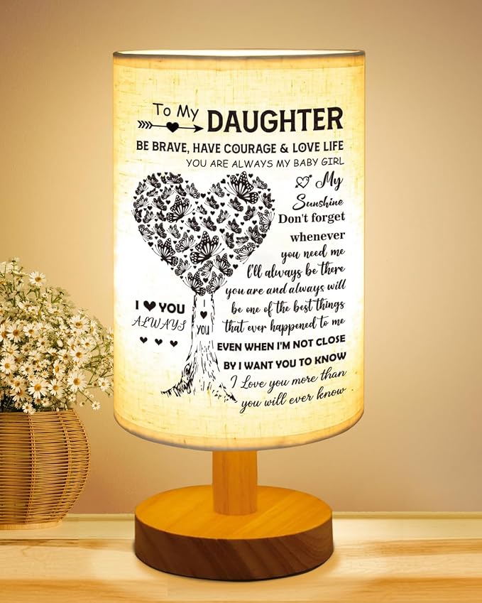 Daughter Gifts from Mom, to Daughter Table Lamp, Daughter Wedding Gifts