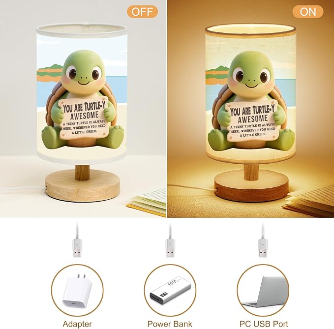 WSYEAR Turtle Gifts, Birthday Gifts for Women Men Kids Presents,Sea Turtle Decor, Tabel Lamp for Home Office Decorations