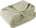 KAWAHOME Summer Sweatshirt King Size Blanket for Bed Lightweight Soft Thin | Breathable Jersey Blankets for Hot Sleepers in Air-Conditioned Room, Home Decor Holiday Gift, 108 X 90 Inches, Heather Green