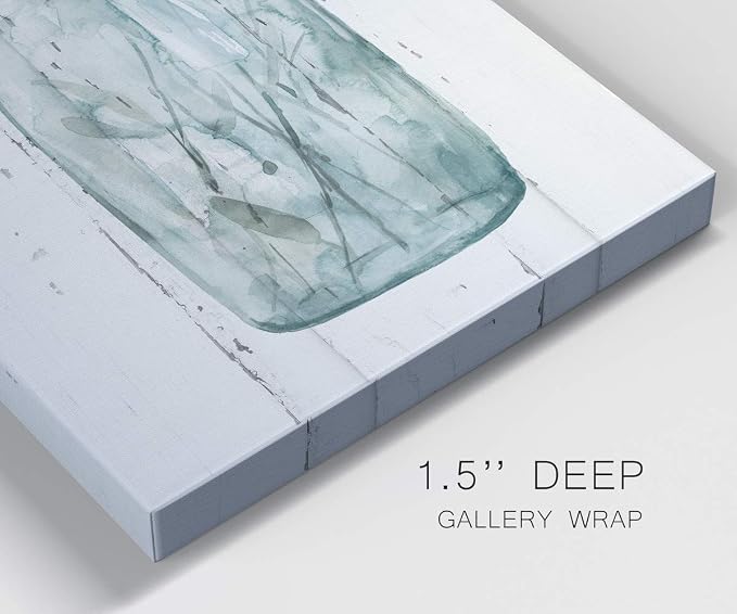 Renditions Gallery Canvas Flowers Wall Art Home Paintings & Prints Elegant Floral Vase Modern Romantic Botanical Bouquet Artwork Decorations for Office Bedroom Kitchen - 12"x24" LT43