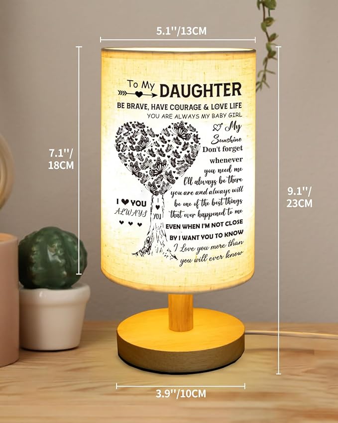 Daughter Gifts from Mom, to Daughter Table Lamp, Daughter Wedding Gifts