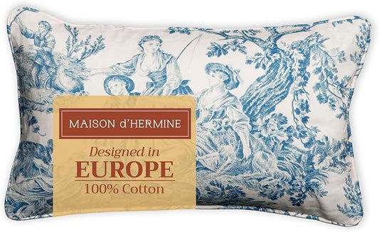 Maison d' Hermine Throw Pillow Covers 100% Cotton (12" x 20" - Pack of 1)