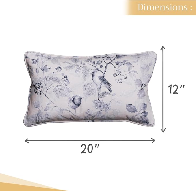 Maison d' Hermine Throw Pillow Covers 100% Cotton (12" x 20" - Pack of 1)