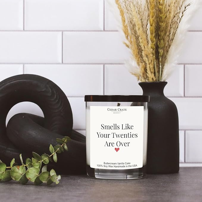 30th Birthday Gifts for Women - Best Ideas, Buttercream Vanilla Scented, 100% Soy Candle for Women, Friends, Wife, Sister, Mom, Grandma, Handmade Aromatherapy Candles Decoration