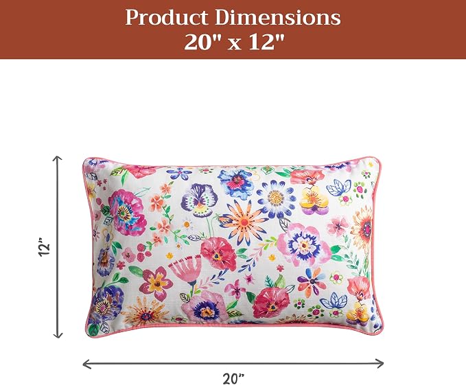Maison d' Hermine Throw Pillow Covers 100% Cotton (12" x 20" - Pack of 1)