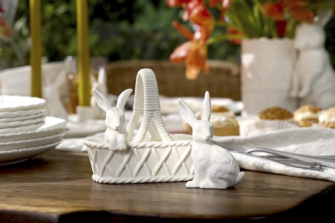 Lenox Wicker Creek Bunny Porcelain Easter Salt and Pepper Shaker Set