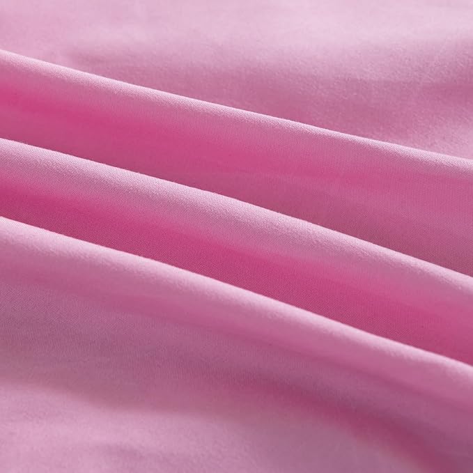 Bed Skirt Queen Size Ruffled Bed Skirts with Split Corners | 14 Inch Drop Dust Ruffle Bed Skirt with Platform, Pink