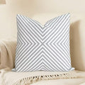 Slow Cow Decorative Embroidery Cushion Cover Grey Dots Embroidered Throw Pillow Cover 18 x18 Inches